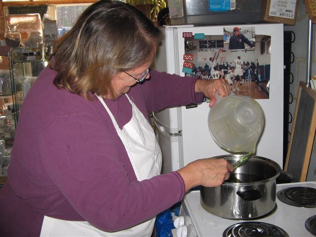 Soap making Gwen.